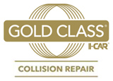 ALT="Alan's Collision Center, I-CAR Gold Certified Badge"